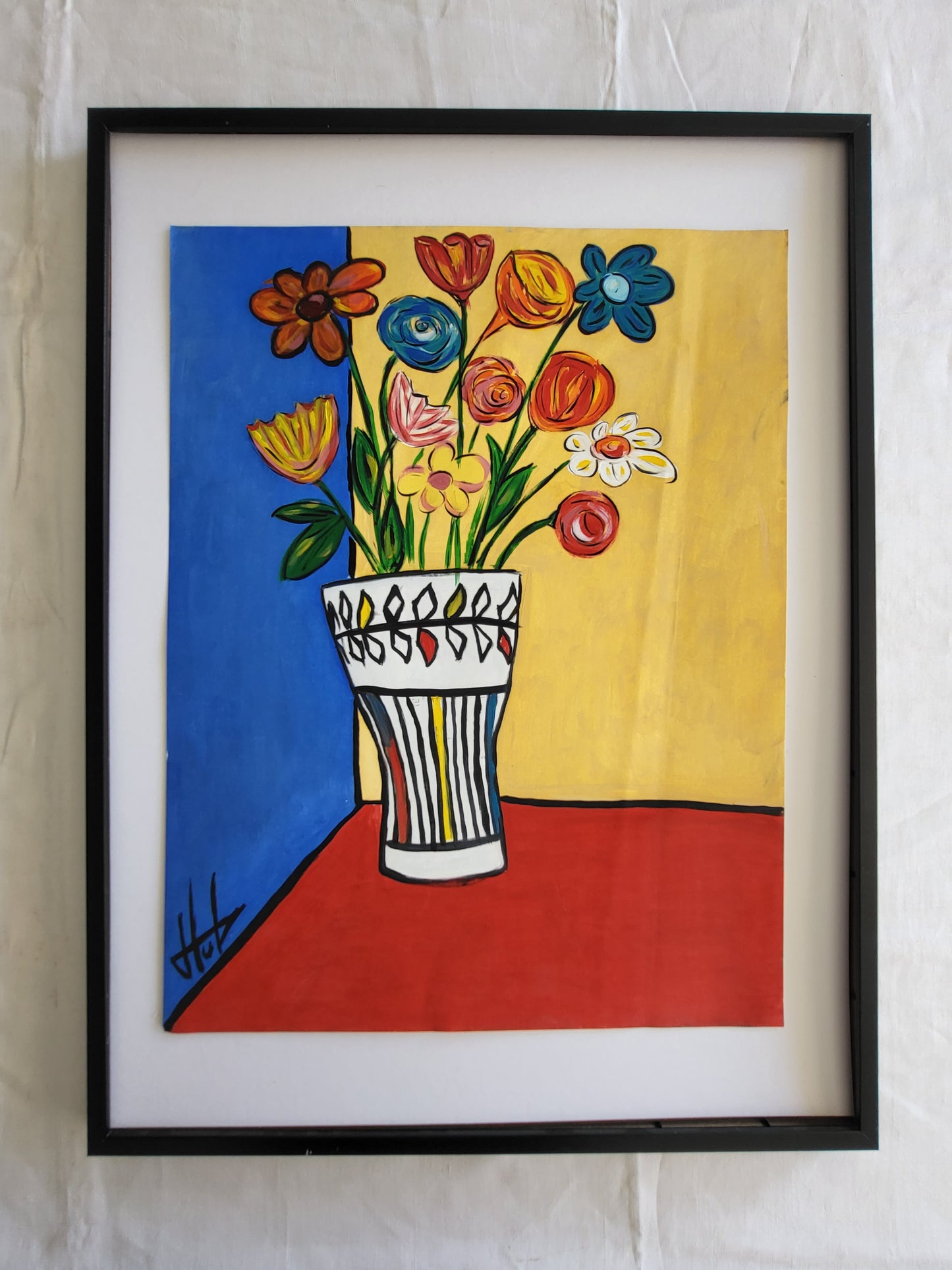 Bouquet dans vase Roger Capron