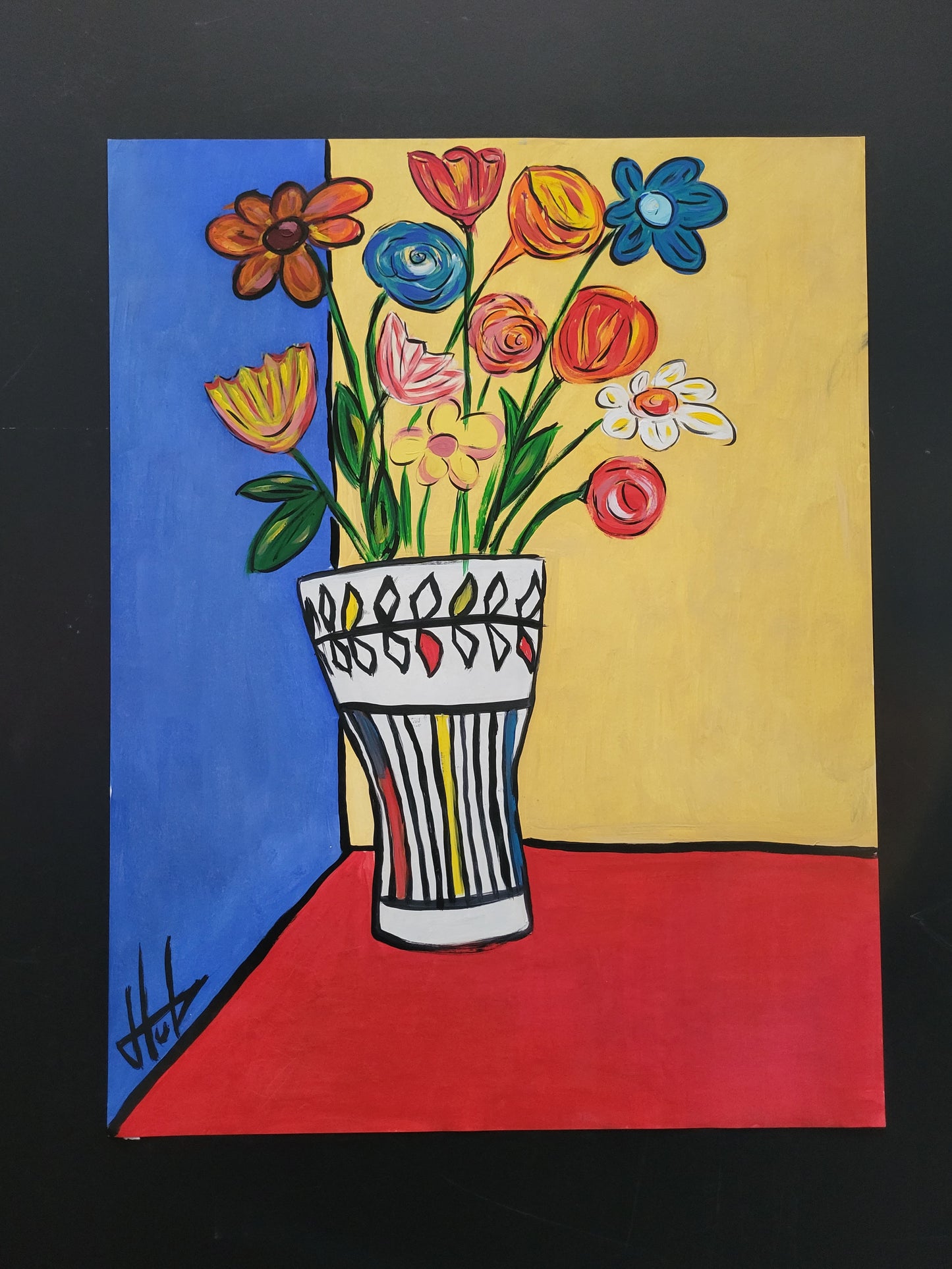 Bouquet dans vase Roger Capron